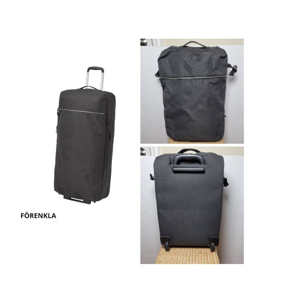 IKEA Forenkla Roller Carry On Bag Travel Luggage 15x11x31 Dark Gray Minimalist